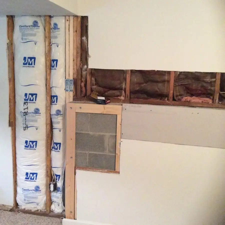 Wall insulation replacement during Contents Cleaning & Restoration in Fond du Lac